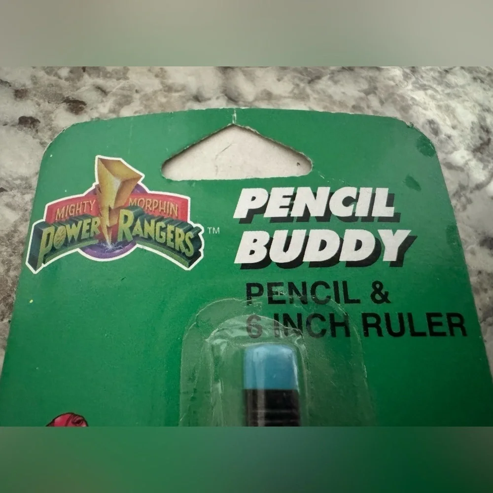 Power Rangers 1993 Pencil Buddy Pencil & 6